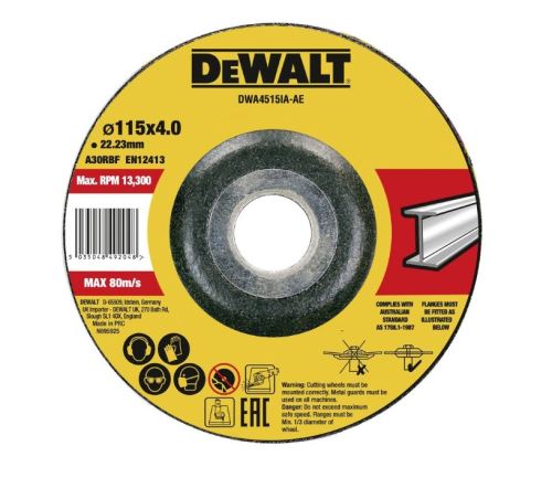 DeWALT Rezný kotúč na kov 115 x 4 x 22,23 mm DWA4515IA