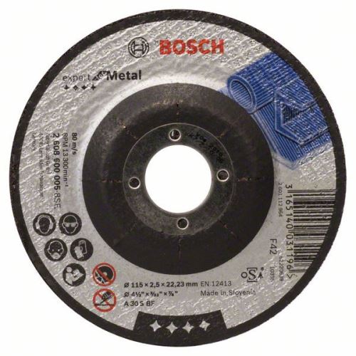 BOSCH Deliaci kotúč profilovaný Expert for Metal A 30 S BF, 180 mm, 3,0 mm 2608600316