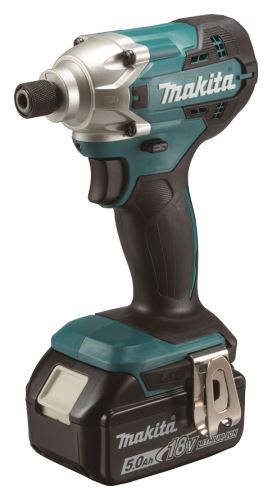 Makita Aku rázový skrutkovač 1/4" Li-ion LXT 18V / 5,0 Ah, Makpac DTD156RTJ