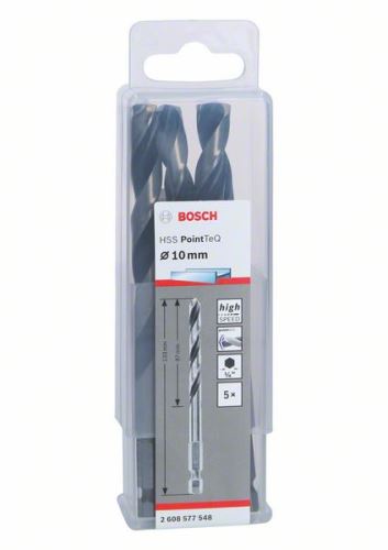 BOSCH Vrták do kovu HSS PointTeQ HEX so 6-hrannou stopkou; 10.0 mm 2608577548