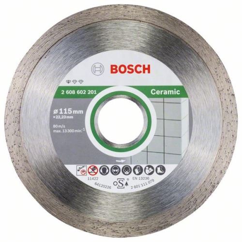 BOSCH Diamantový deliaci kotúč Standard for Ceramic 115 x 22,23 x 1,6 x 7 mm (10 ks) 2608603231