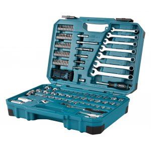 MAKITA súprava ručného náradia 3/8" bity/nástrčné kľúče/očkoploché kľúče/račná, 120 ks E-06616