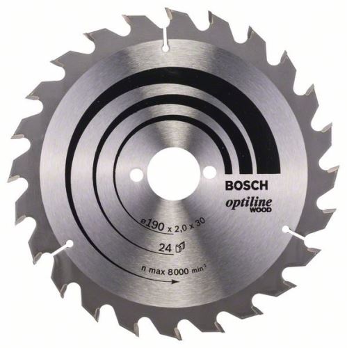 BOSCH Pílový kotúč Optiline Wood 190 x 30 x 2,0 mm, 24 2608641185