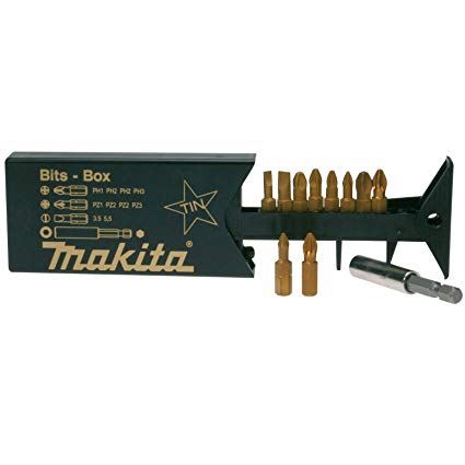 MAKITA sada bitov TIN, nadstavec, PH, PZ, plochý 11 ks P-49046