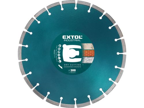 EXTOL INDUSTRIAL kotúč diamantový rezný segmentový na BETON, suché rezanie, O 300x25,4x3,2mm 8703081