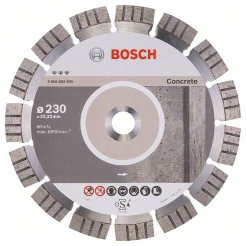 BOSCH Diamantový deliaci kotúč Best for Concrete 230 x 22,23 x 2,4 x 15 mm 2608602655