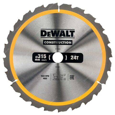 DeWALT Pílový kotúč na drevo 315 x 30 mm DT1961