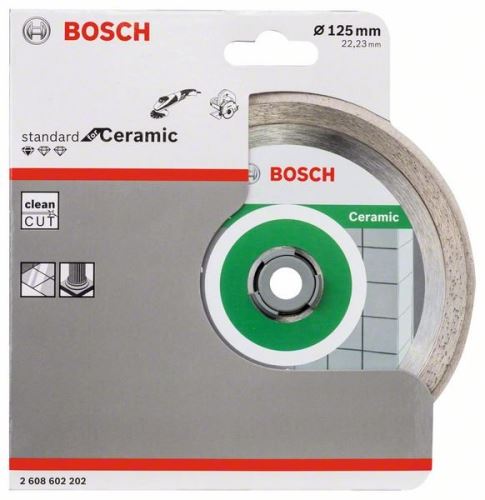 BOSCH Diamantový deliaci kotúč Standard for Ceramic 125 x 22,23 x 1,6 x 7 mm 2608602202