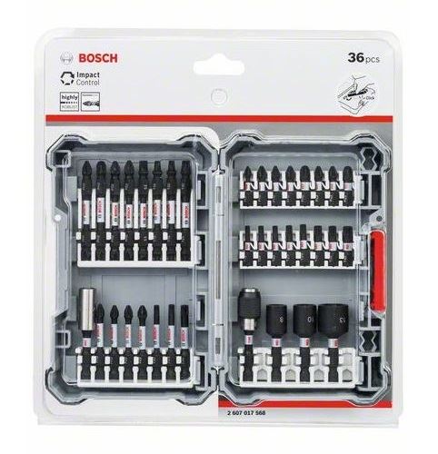 BOSCH 36dielna sada Pick&Click skrutkovacích bitov Impact Control & nástrčných kľúčov 2607017568