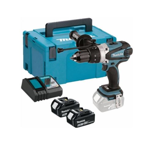 Makita Aku príklepový skrutkovač Li-ion LXT 18V/5,0 Ah, Makpac DHP458RTJ