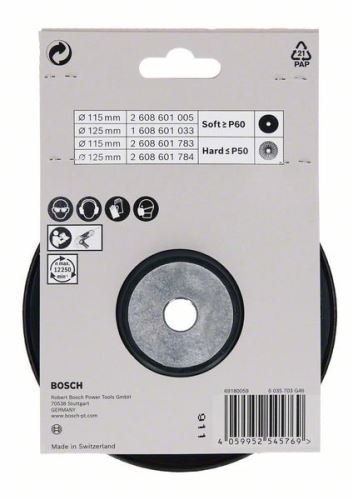 BOSCH Podložný tanier 125 mm; Hard; matica M14 2608601784