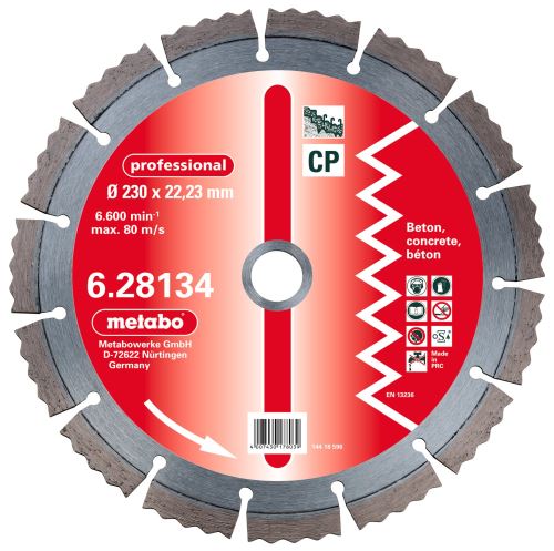 METABO - Diamantový rezný kotúč, 150x2,15x22,23mm, „professional“, „CP“, betón