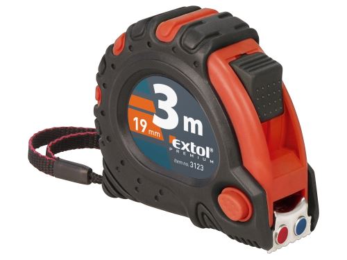 EXTOL PREMIUM Meter zvinovací, 3m, š. 19mm