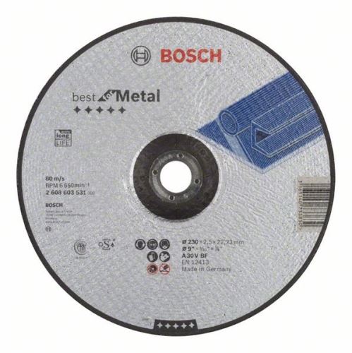 BOSCH Deliaci kotúč profilovaný Best for Metal A 30 V BF, 230 mm, 2,5 mm 2608603531