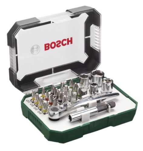 BOSCH 26 dielny skrutkovací mini set s račňou 2607017322