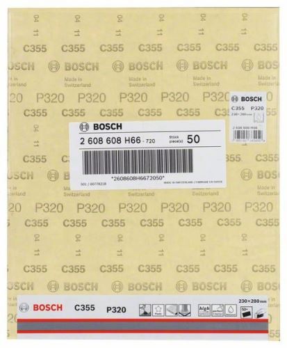 BOSCH Brúsny papier C355 230 x 280 mm, 320 2608608H66