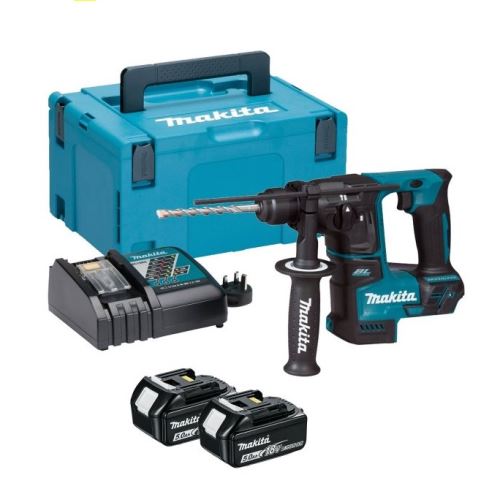 Makita Aku vŕtacie kladivo Li-ion LXT 18V/5,0 Ah, Makpac DHR171RTJ