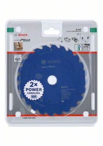 BOSCH Pílový kotúč pre aku píly; Expert for Wood 160x20x1,5/1x24T 2608644503