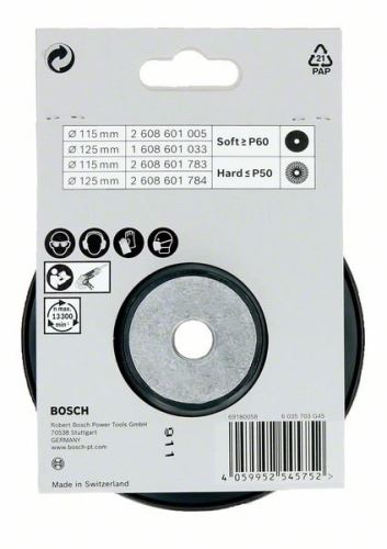 BOSCH Podložný tanier 115 mm; Hard; matica M14 2608601783