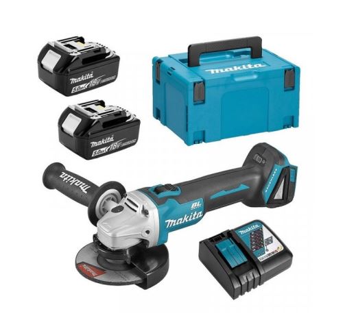 Makita Aku uhlová brúska 125mm Li-ion LXT 18V/5,0 Ah, Makpac DGA506RTJ