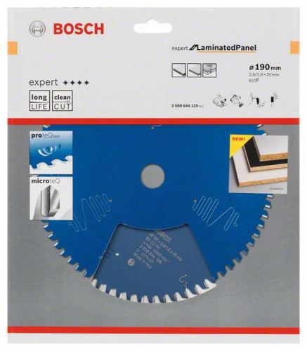 BOSCH Pílový kotúč Expert for Laminated Panel 190 x 20 x 2,6 mm, 60 2608644129