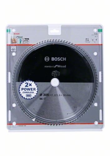 BOSCH Pílový kotúč pre aku píly; Standard for Wood 305x30x2,2/1,6x96T 2608837744