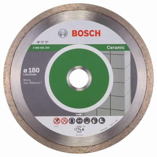 BOSCH Diamantový deliaci kotúč Standard for Ceramic 180 x 22,23 x 1,6 x 7 mm 2608602204