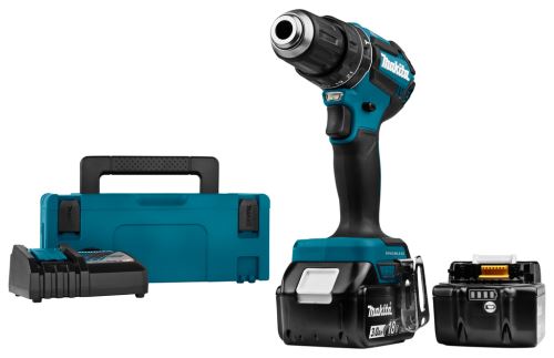 Makita Aku bezuhlíkový príklepový skrutkovač Li-ion LXT 18V/3,0 Ah, Makpac DHP485RFJ