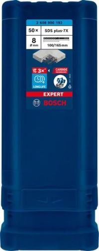 BOSCH EXPERT vrták SDS plus-7X, 8x100x165 50ks 2608900192