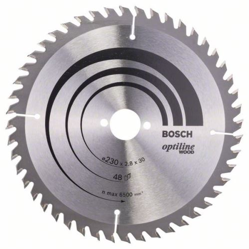 BOSCH Pílový kotúč Optiline Wood 230 x 30 x 2,8 mm, 48 2608640629