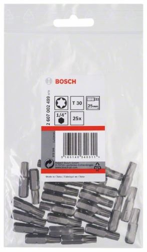 BOSCH Skrutkovací bit zvlášť tvrdý Extra-Hart T30, 25 mm (25 ks) 2607002499