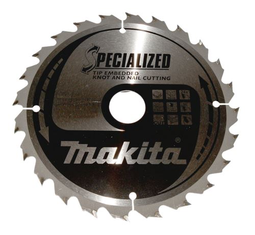 MAKITA kotúč pílový drevo SPECIALIZED so zapustenými zubami 190x2x30 mm 24 zubov B-33118