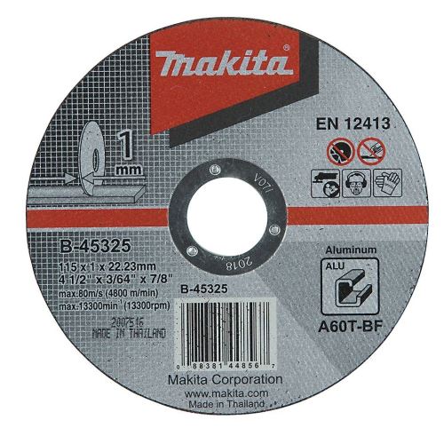 MAKITA kotúč rezný hliník 115x1x22 mm B-45325