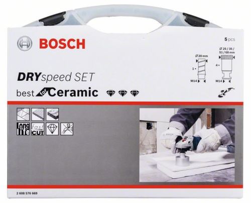 BOSCH 5dielna sada Diamond DrySpeed 68,0;51,0; 35,0;25,0;20,0 2608576669