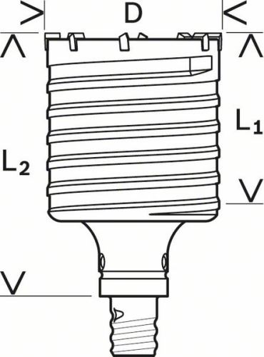 BOSCH Dutá vŕtacia korunka SDS-max-9 125 x 80 x 97 mm 2608580525