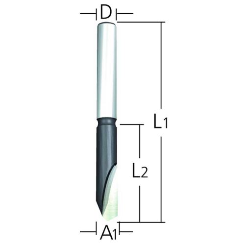 MAKITA fréza na hliník stopka 6 mm, 65/18 mm D-16988