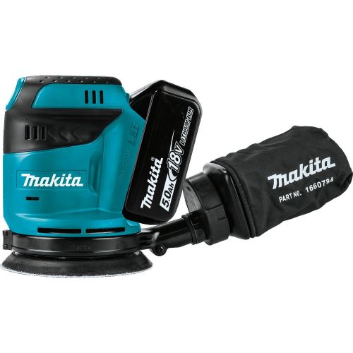 MAKITA Aku excentrická brúska Li-ion 18V/5,0Ah, systainer DBO180RTJ