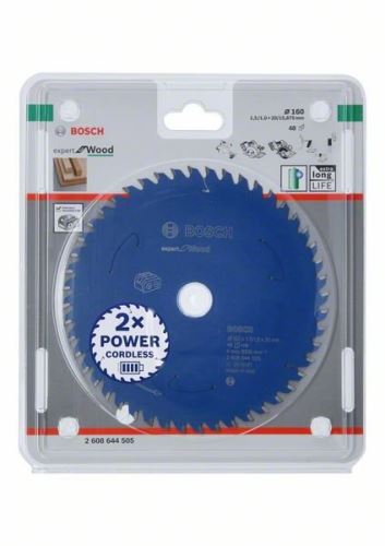 BOSCH Pílový kotúč pre aku píly; Expert for Wood 160x20x1,5/1x48T 2608644505