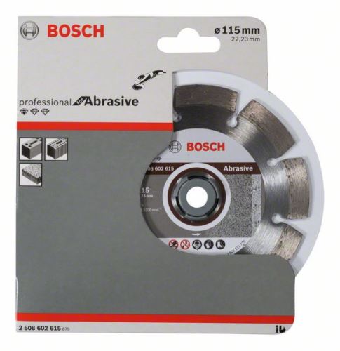 BOSCH Diamantový deliaci kotúč Standard for Abrasive 115 x 22,23 x 6 x 7 mm 2608602615