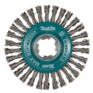 MAKITA kotúčová kefa z oceľového drôtu-vlnitý drôt priemer 0,5 mm X-LOCK 115 mm D-73411