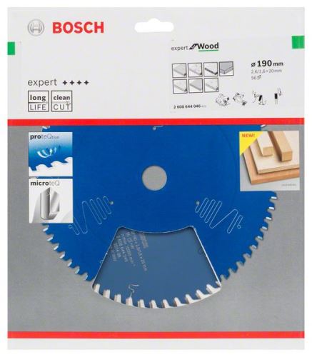 BOSCH Pílový kotúč Expert for Wood 190 x 20 x 2,6 mm, 56 2608644046